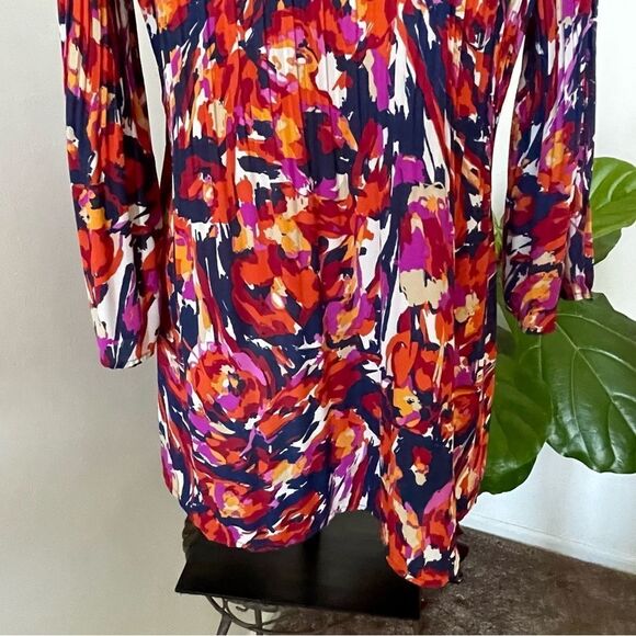 Sunny Leigh hi low button down shirt with pleats size M multicolor - Picture 8 of 16
